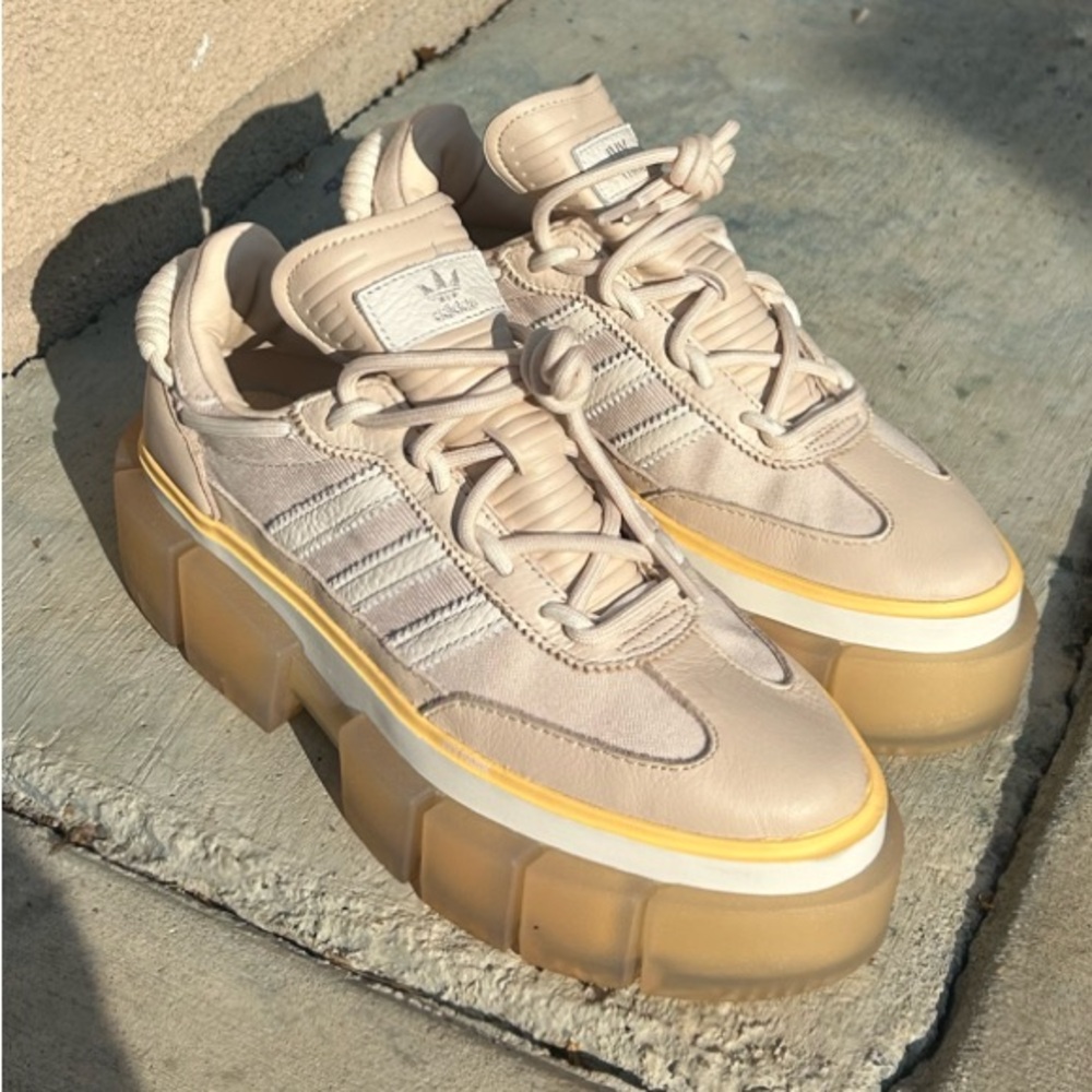 Adidas Beige Platform Sneakers